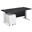 NEXT DAY Karbon K5 IT Desks With 3 Drawer Mobile Metal Pedestal