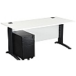 NEXT DAY Karbon K5 IT Desks With 3 Drawer Slimline Mobile Metal Pedestal
