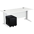 NEXT DAY Karbon K5 IT Desks With Metal Low Mobile Pedestal