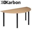 NEXT DAY Karbon Tubular Leg Semi Circular Office Tables