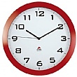 Alba Silent Wall Clock - Red