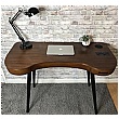 Lawrence Home Office Desk With Smart Charging and Bluetooth Speakers
