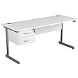 NEXT DAY Karbon K1 Compact Rectangular Cantilever Office Desks with Single Fixed Pedestal
