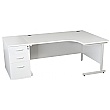 NEXT DAY Karbon K1 Ergonomic Cantilever Office Desks With 800D Desk End Pedestal