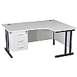 NEXT DAY Karbon K3 Ergonomic Deluxe Cantilever Desk With Fixed Pedestal