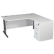 NEXT DAY Karbon K3 Ergonomic Deluxe Cantilever Desk With 600D Desk End Pedestal