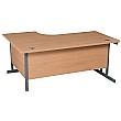 NEXT DAY Karbon K3 Ergonomic Deluxe Cantilever Desk With 600D Desk End Pedestal