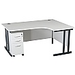 NEXT DAY Karbon K3 Ergonomic Deluxe Cantilever Desk With Narrow Mobile Pedestal