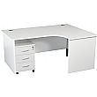 NEXT DAY Karbon K2 Ergonomic Panel End Office Desks With Low Mobile Pedestal