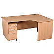NEXT DAY Karbon K2 Ergonomic Panel End Office Desks With Narrow Under Desk Pedestal