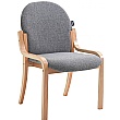 Lincoln Wooden Frame Fabric Stacking Chair Without Arms