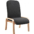 Oxford Wooden Frame Fabric Reception Chair Without Arms