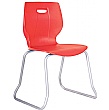 Scholar Premium Skid Base Chair - Red