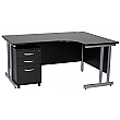 NEXT DAY Karbon K3 Ergonomic Deluxe Cantilever Desk With Tall Under Desk Mobile Pedestal