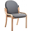 Lincoln Wooden Frame Vinyl Stacking Chair Without Arms