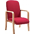 Oxford Wooden Frame Fabric Reception Chair With Arms