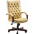 Traditional Button Back Bonded Leather Executive Chairs