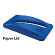 Blue Recycling Slim Jim Vented Bin with Lid