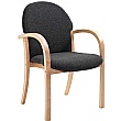 Lincoln Wooden Frame Fabric Stacking Chair With Arms
