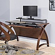 Spectrum Walnut Real Wood Veneer Computer Desk