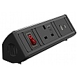 Desktop Power Module with 1 Power Socket with 1 USB A and 1 USB C Fast Charge Sockets
