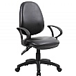 Comfort 2-Lever Operator Chairs - Black Leather