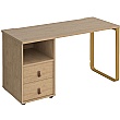Ryto Home Office Desk with Fixed 2 Drawer Pedestal