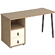 Solis Home Office Desk with Fixed 2 Drawer Pedestal