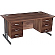 NEXT DAY Karbon K3 Rectangular Deluxe Cantilever Desk With Double Fixed Pedestals