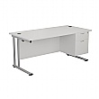 NEXT DAY Commerce II Deluxe Rectangular Desks With Single Fixed Pedestal