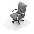 Low Pile Carpet PVC Chair Mat Rectangular With Lip