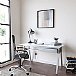 Iconic Glass Home Office Desk Single Drawer