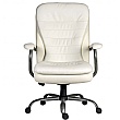 Goliath Bariatric 24 Hour 27 Stone White Leather Faced Manager Chair