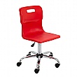 Titan Swivel Chair Red Senior