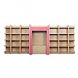 Large Library Bookcase Raspberry