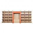 Large Library Bookcase Tangerine