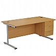 Commerce II Rectangular Desks With Single Fixed Pedestal