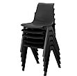 100% Recycled Black ErgoStak Classroom Chair