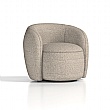 Phoebe Swivel Accent Chair Cream Boucle