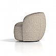 Phoebe Swivel Accent Chair Cream Boucle