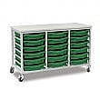 Mobile Triple Column 18 Tray Trolley