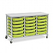 Mobile Triple Column 18 Tray Trolley