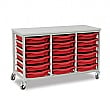 Mobile Triple Column 18 Tray Trolley