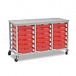 Mobile Triple Column 18 Tray Trolley