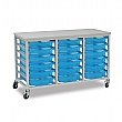 Mobile Triple Column 18 Tray Trolley