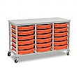 Mobile Triple Column 18 Tray Trolley