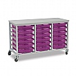 Mobile Triple Column 18 Tray Trolley