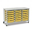 Mobile Triple Column 18 Tray Trolley