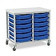 Mobile Double Column 12 Tray Trolley