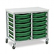 Mobile Double Column 12 Tray Trolley